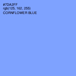 #7DA2FF - Cornflower Blue Color Image